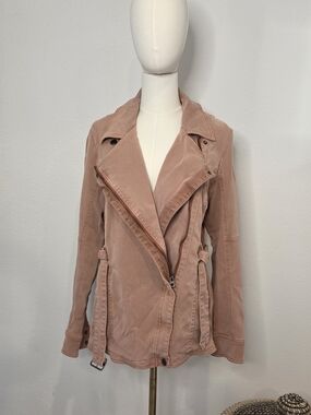 Anthropologie Dusty Rose Utility Jacket with Waist Tie